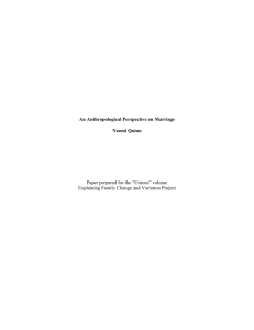 An Anthropological Perspective on Marriage