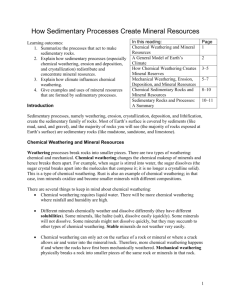 Background reading: Sedimentary rocks