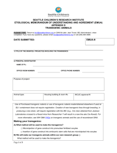 IBC Transgenics Registration Form