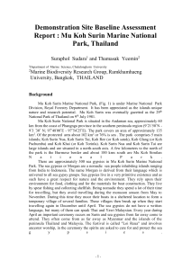 Demonstration Site Baseline Assessment Report : Mu Koh Surin