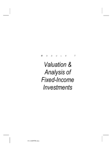 Valuation & Analysis of Fixed-Income Investments