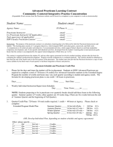 Advanced Practice Learning Objectives