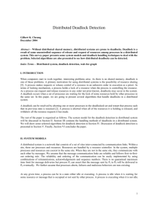 Distributed Deadlock Detection