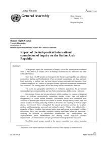 Report of the independent international commission of inquiry on the