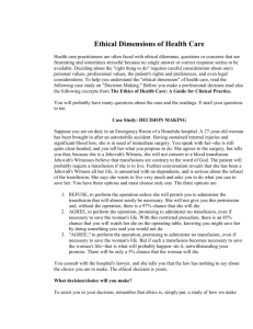 Health Care & Ethics (readings)