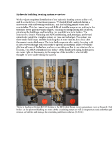 General description of hydronic building heating system