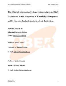 The Effect of Information Systems Infrastructure and Staff