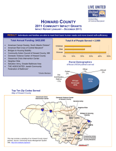 Howard County 2011 Community Impact Grants Impact Report