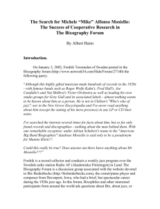 The Mike Mosiello Story: - Bix Beiderbecke Resources
