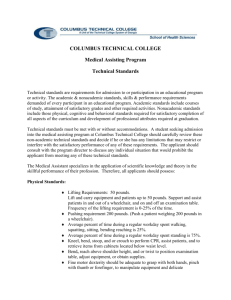 Technical Standards - Columbus Technical College
