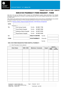 Non-S100 Pharmacy Items Request - Form