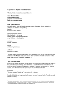 Explanation of „Object Characteristics“