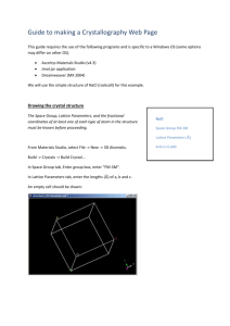 Guide to making a Crystallography Web Page