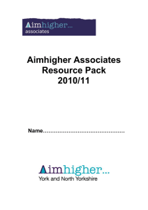 Aimhigher Associates Resource Pack