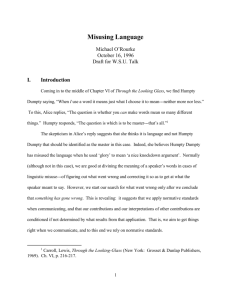 Misusing Language - University of Idaho