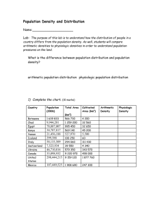Population Density and Distribution