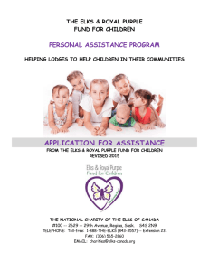 Application Form - Personal Assistance