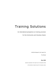 Training Solutions- An international perspective on