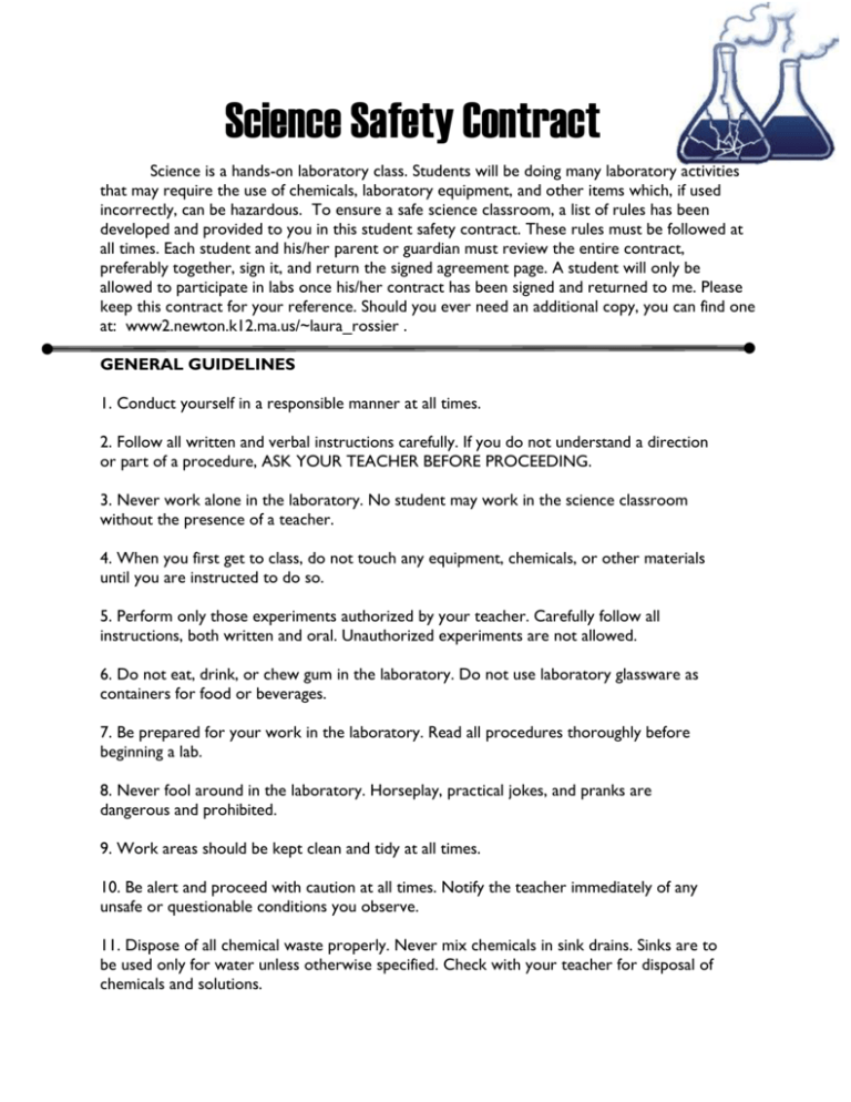 Science Safety Contract1
