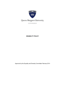 QMU Disability Policy - Queen Margaret University