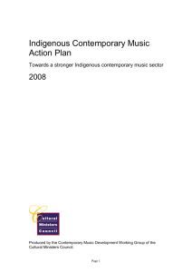 Indigenous Contemporary Music Action Plan