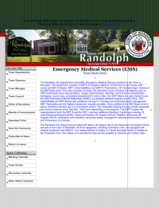 Town of Randolph, MA - Emergency Medical Services (EMS)