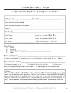 Child/ Adolescent Registration Form