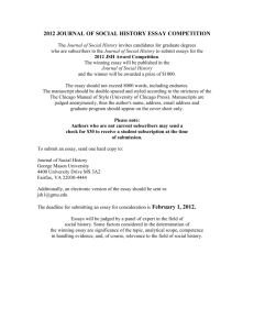 2012 journal of social history essay competition
