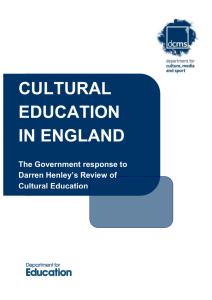 Government response: Darren Henley`s review of cultural
