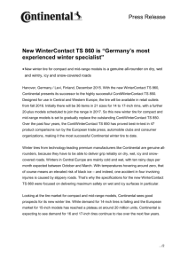 Press Release New WinterContact TS 860 is “Germany`s most