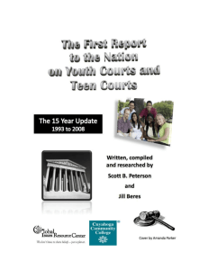 in Youth Courts - Conflict Resolution Education Connection