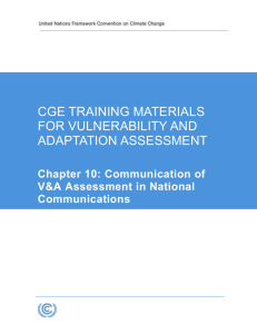 CGE Training Materials for Vulnerability and Adaptation