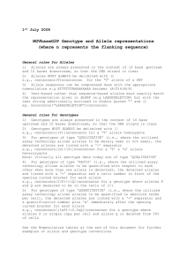 dbSNP and HGVbaseG2P Genotype and Allele