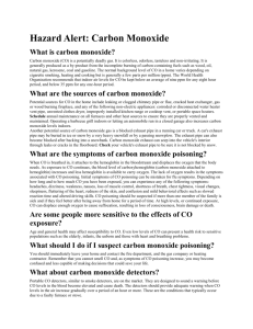 Hazard Alert: Carbon Monoxide - Cortland County Health Department