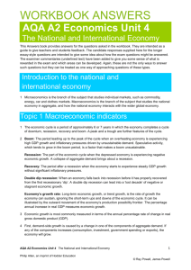 AQA A2 Economics Unit 4 WORKBOOK ANSWERS