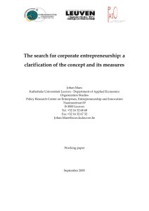 The search for corporate entrepreneurship