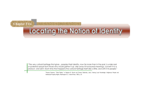 Chapter 2 Llocating the Notion ofIidentity