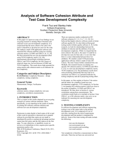 A Preliminary Report on Software Test-Case