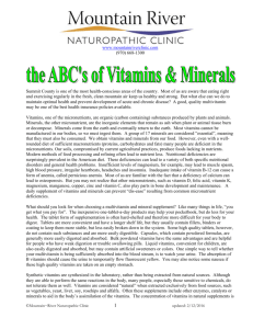 Vitamins & Minerals - Mountain