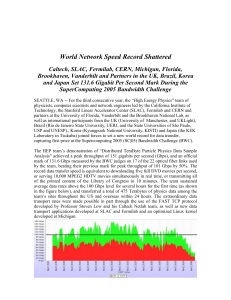 The High-Performance Bandwidth Challenge awards