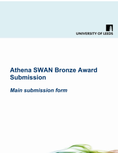 Athena SWAN Bronze award application form