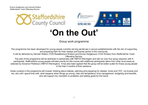 Staffordshire YOT - On the out session plans