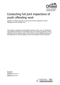 Conducting full joint inspections of youth offending work