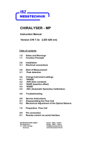 Chiralyser Chiral Detector manual