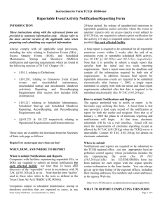 Instructions for Form TCEQ -10360-inst Reportable Event/Activity