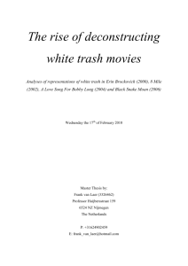 The rise of deconstructing white trash movies