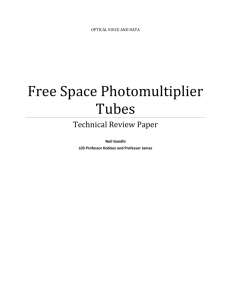 Free Space Photomultiplier Tubes