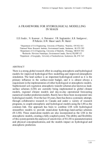 a framework for hydrological modelling in mags - E