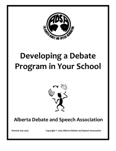 Developing a Debate Program in Your School