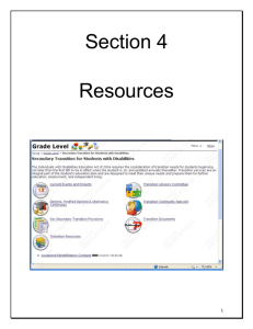 Transition Reference Materials 2010-11 Section 4